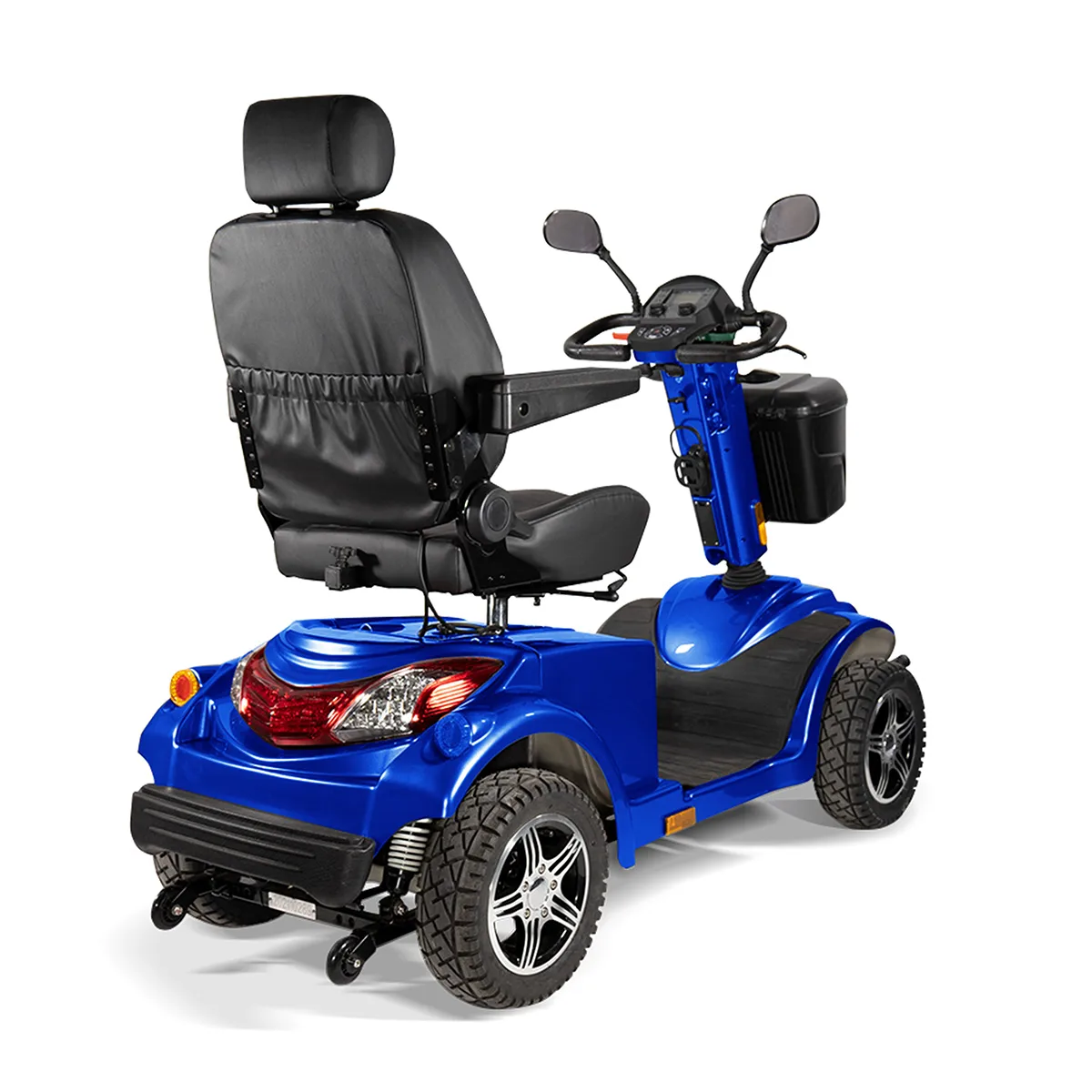 Ignite Mobility Scooter in Blue Rear Side View.jpg